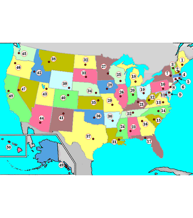 Topgrafiekaart Verenigde Staten 