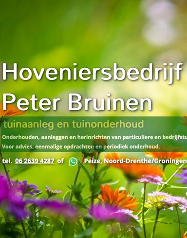 Website Peter Bruinen hovenier