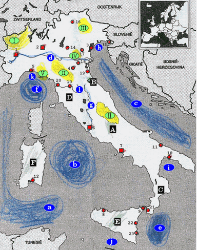 Topografiekaart Italië