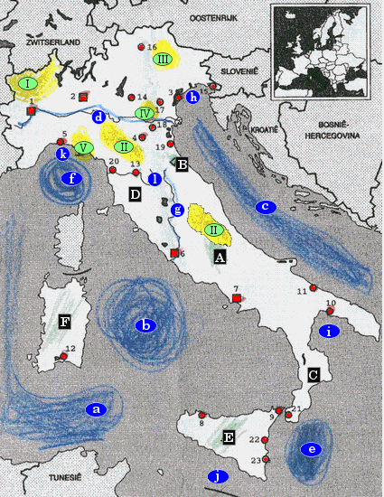 topografie blinde topo kaart Italië